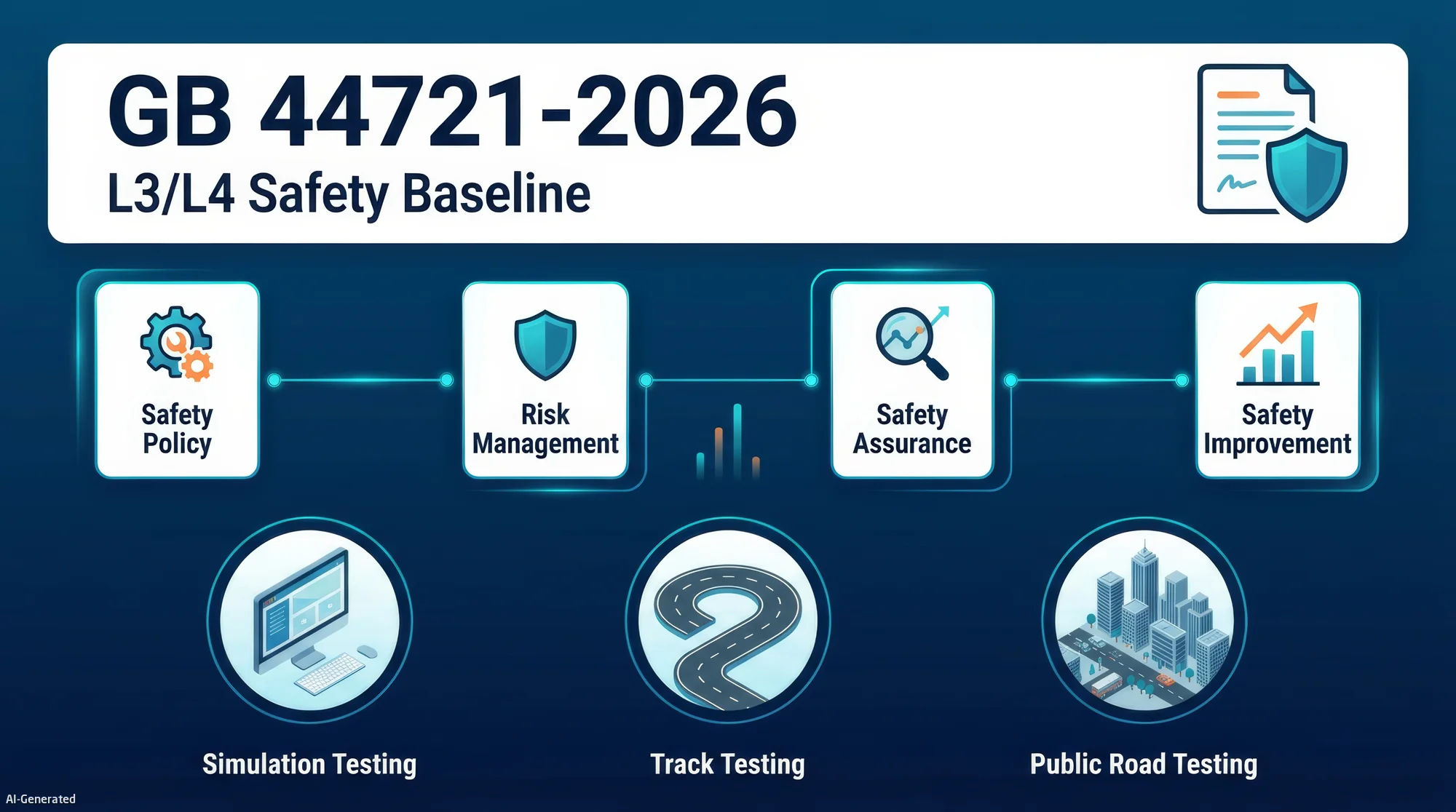 GB 44721-2026 key compliance requirements and L2/NOA market penetration data infographic.