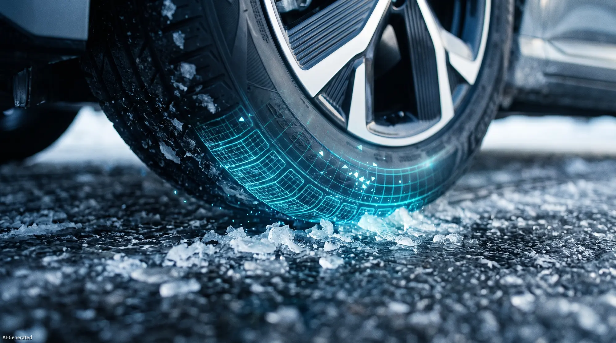 Easyrain DAI virtual sensor technology performing real-time friction estimation on icy surfaces